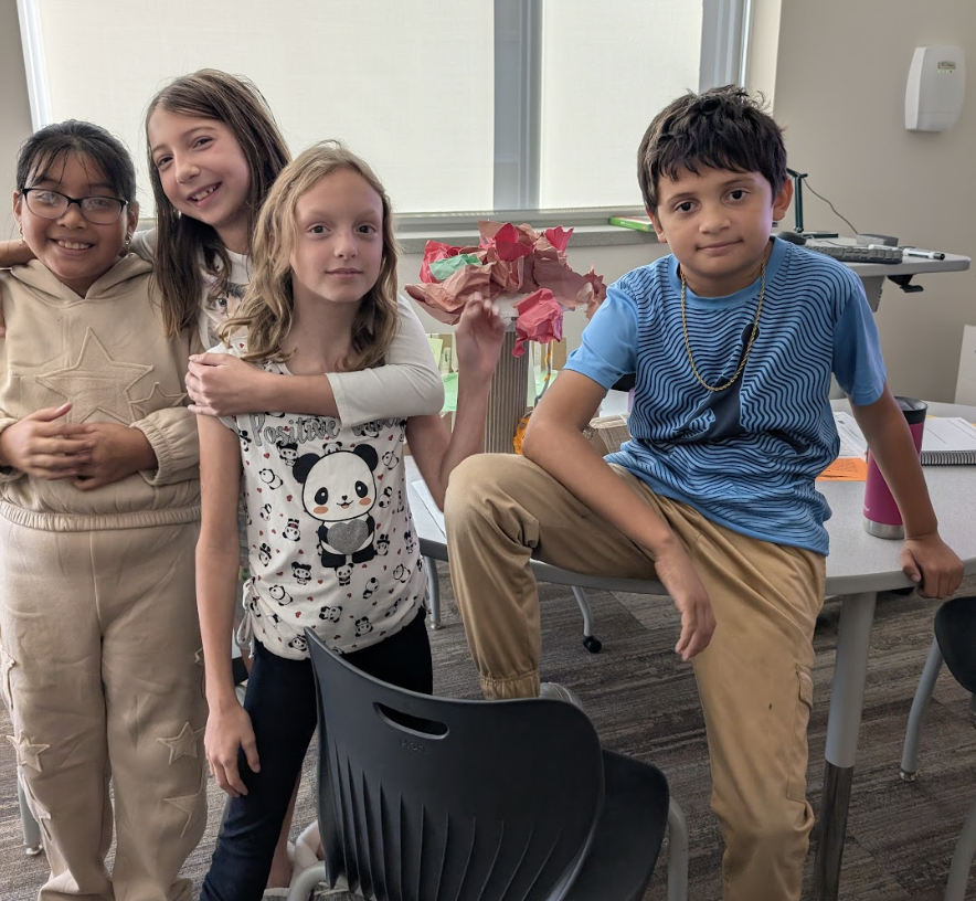 4th grade students presenting their goal setting projects