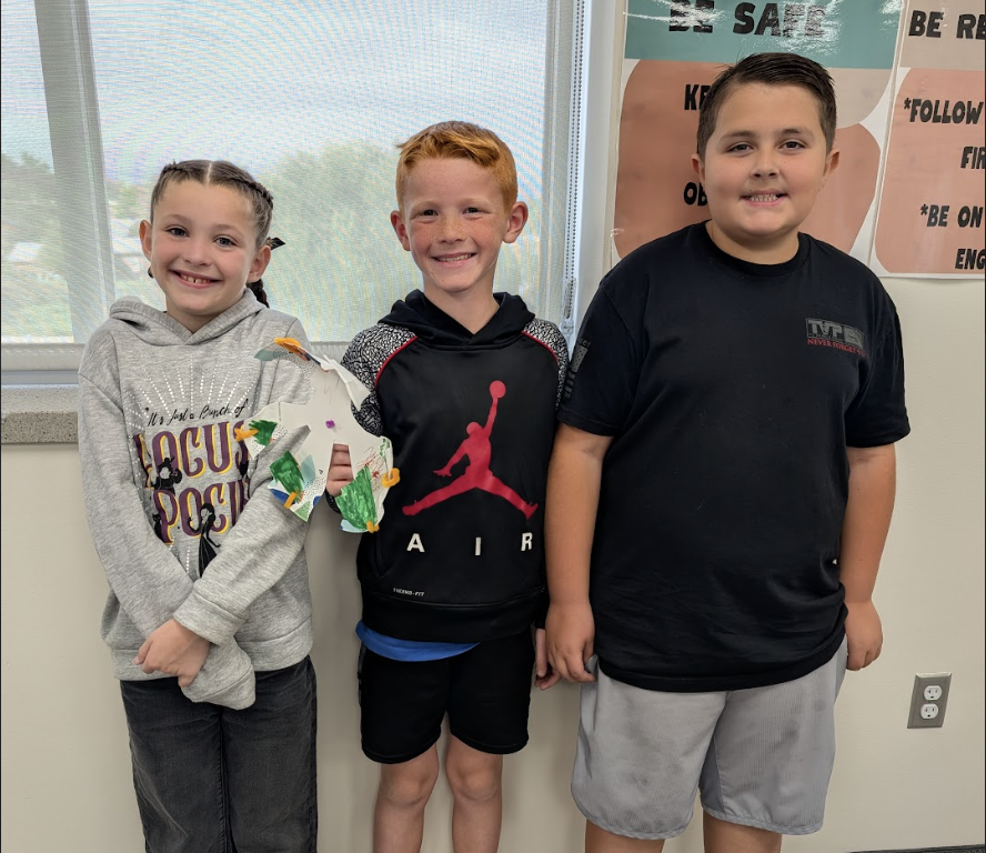 4th grade students presenting their goal setting projects