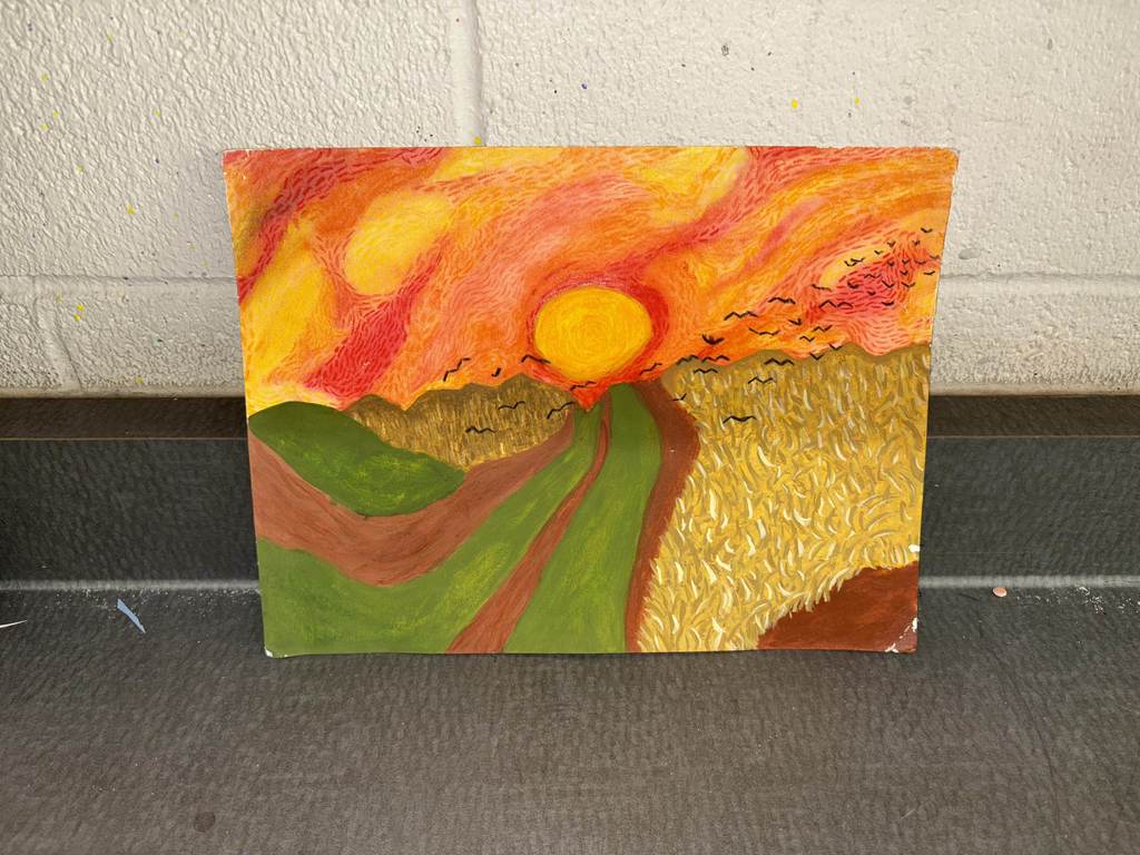 Famous Artist Recreation- Art 3 students put a lot of time and creativity into learning about and recreating works made by famous artists throughout history. They studied the artist style and worked independently or in small groups to study their art style, learn about their life, and then remake their art. So proud of these incredible artists!