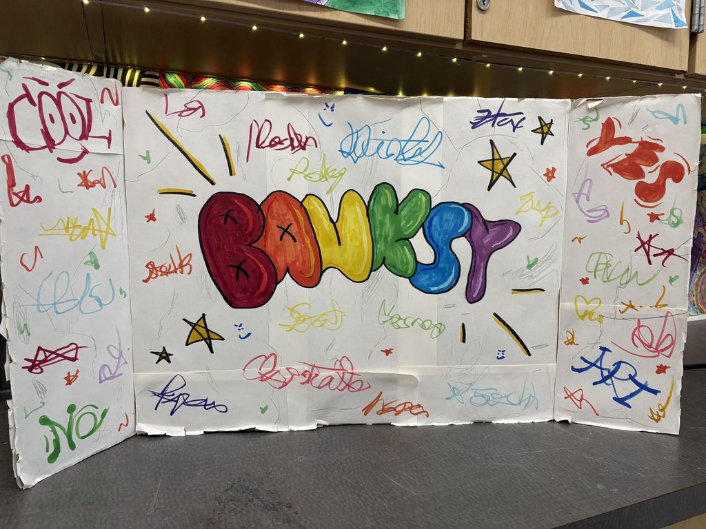 Famous Artist Recreation- Art 3 students put a lot of time and creativity into learning about and recreating works made by famous artists throughout history. They studied the artist style and worked independently or in small groups to study their art style, learn about their life, and then remake their art. So proud of these incredible artists!