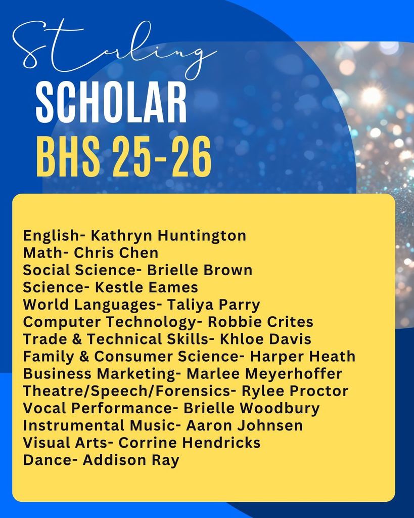 Sterling Scholar 25-26