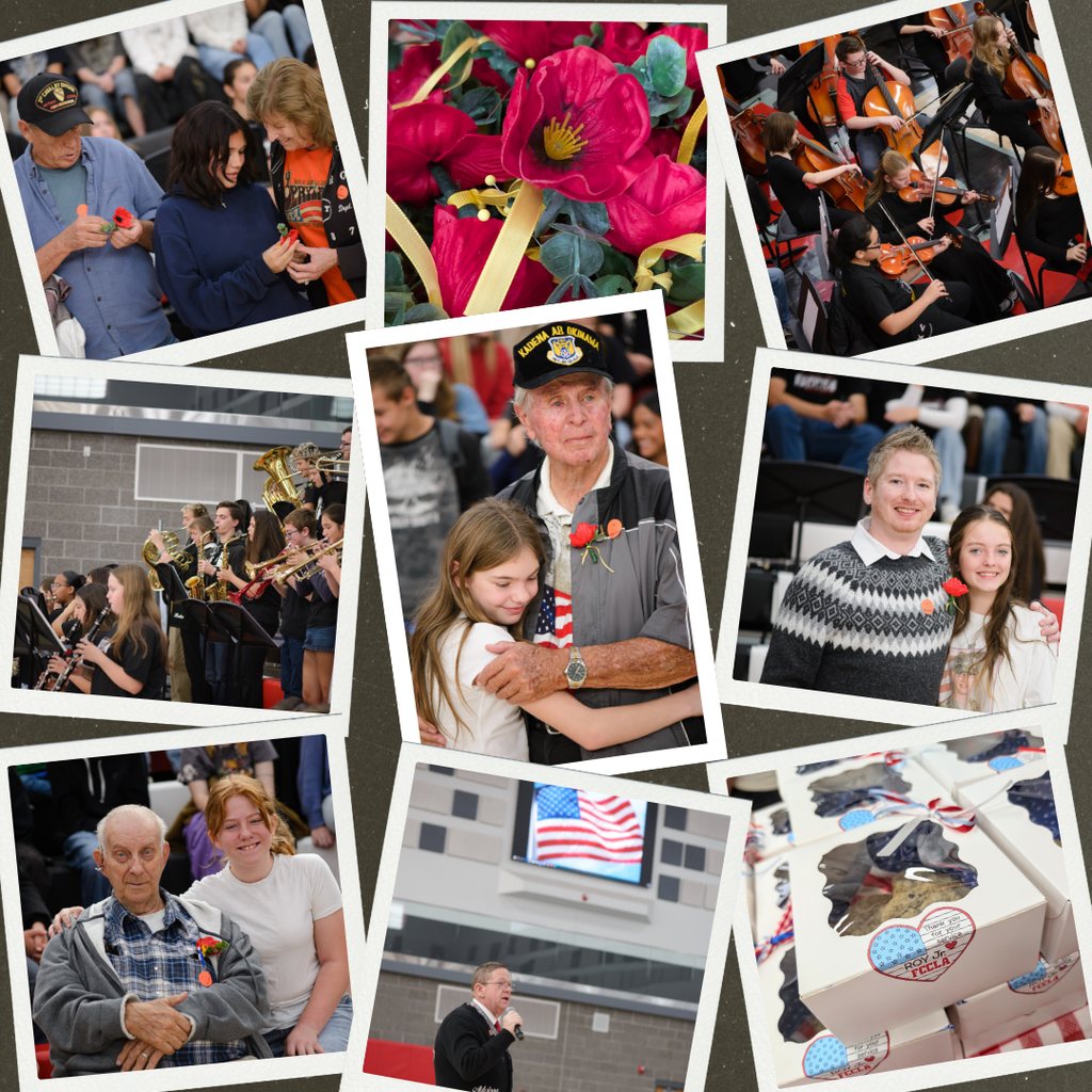 Photographs of our Veterans day breakfast and assembly