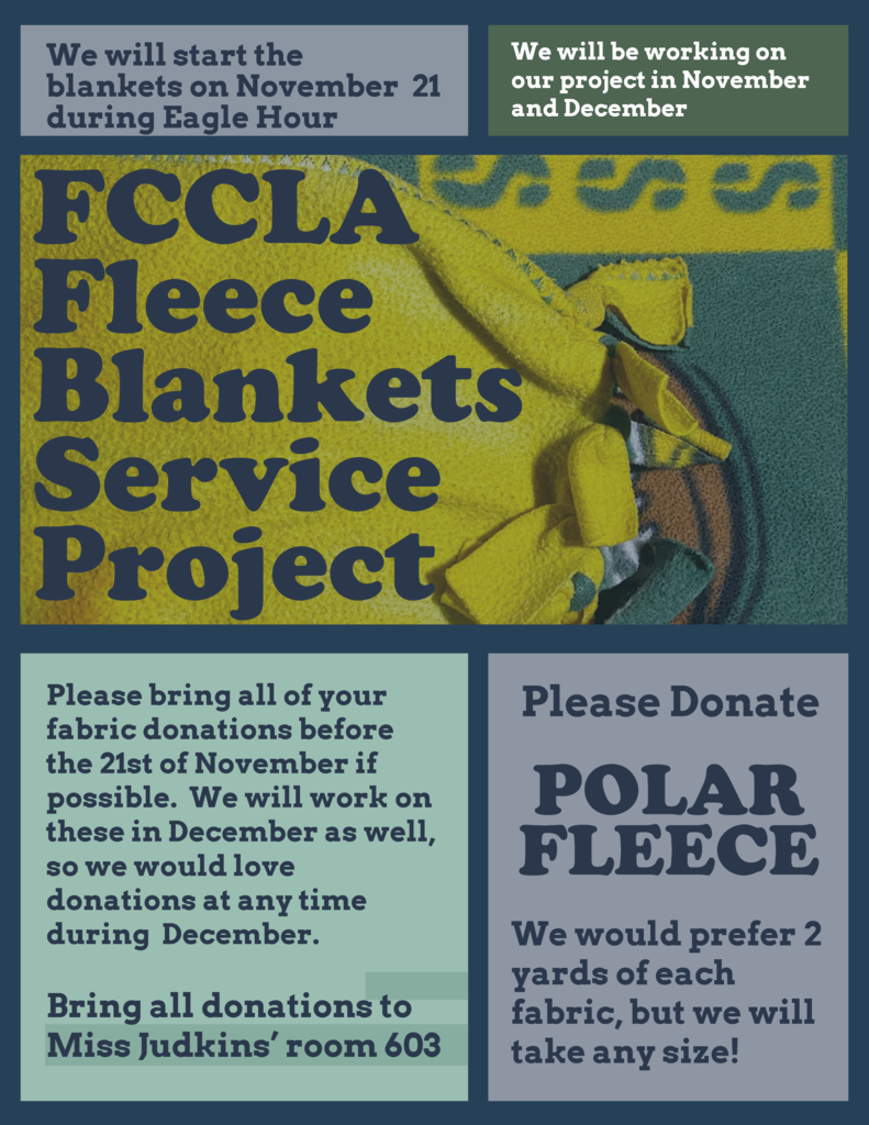 FCCLA Fleece Blanket Service Project 