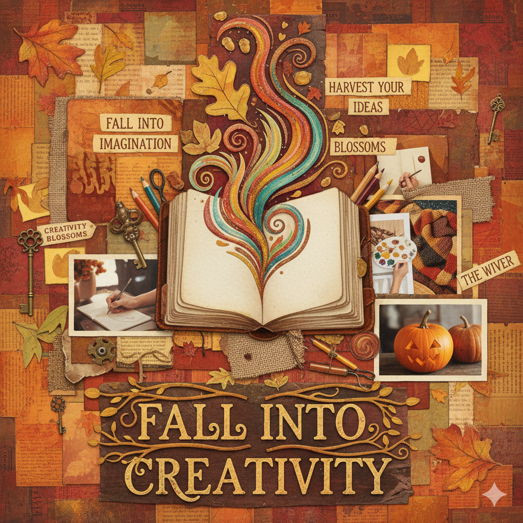 fall into creativity collage of various art ideas and pictures