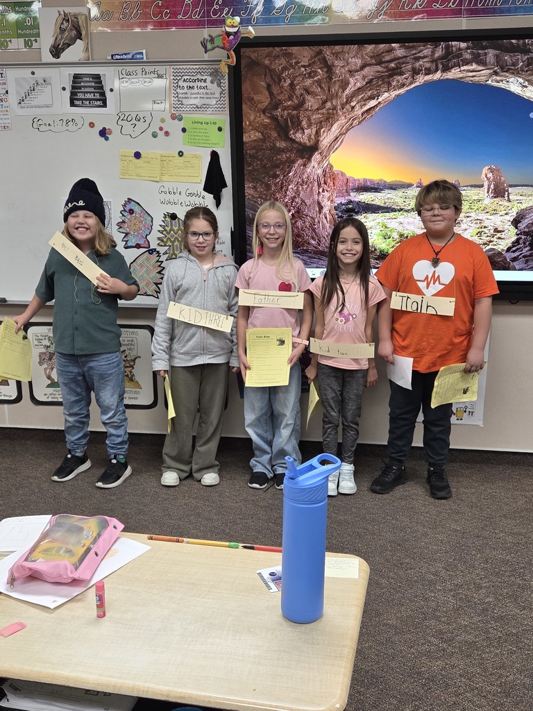 Students standing in classroom