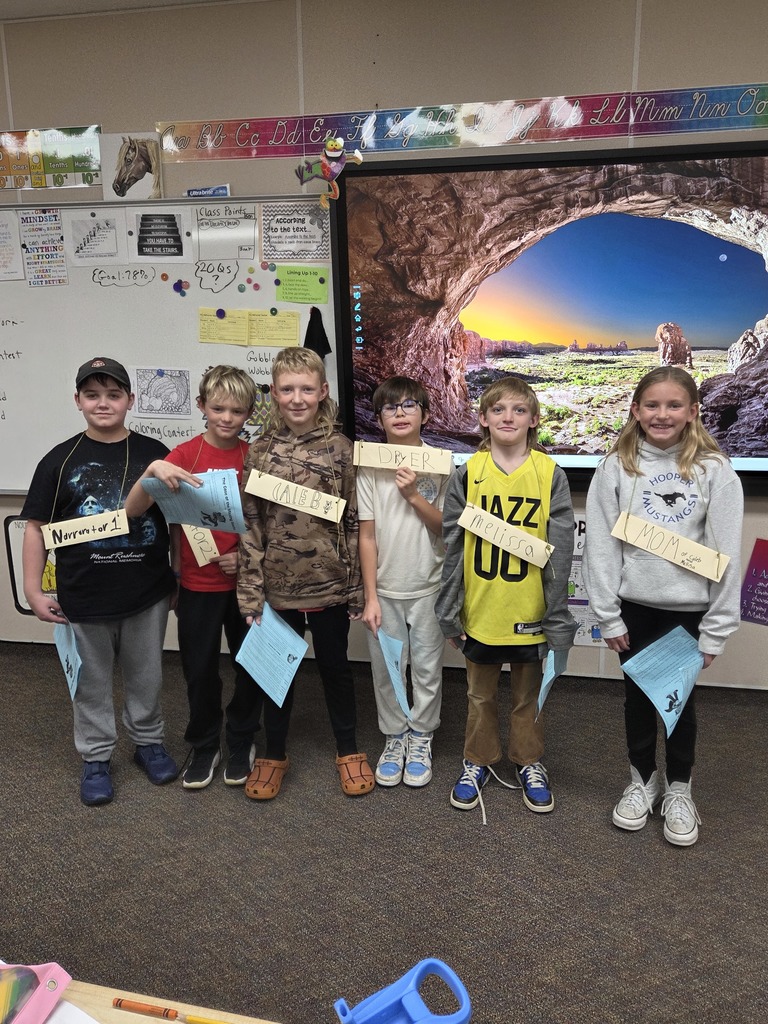 Students standing in classroom