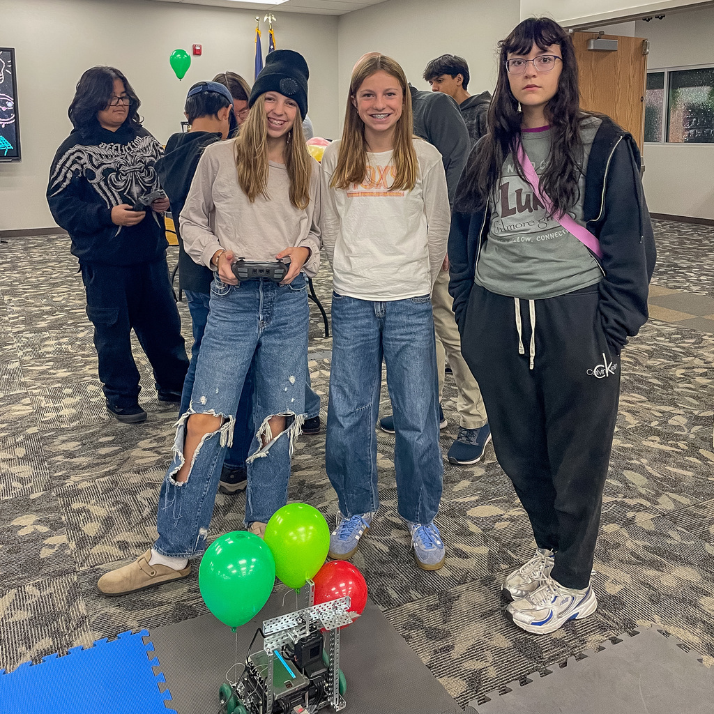 Junior high robotics mario kart competitors