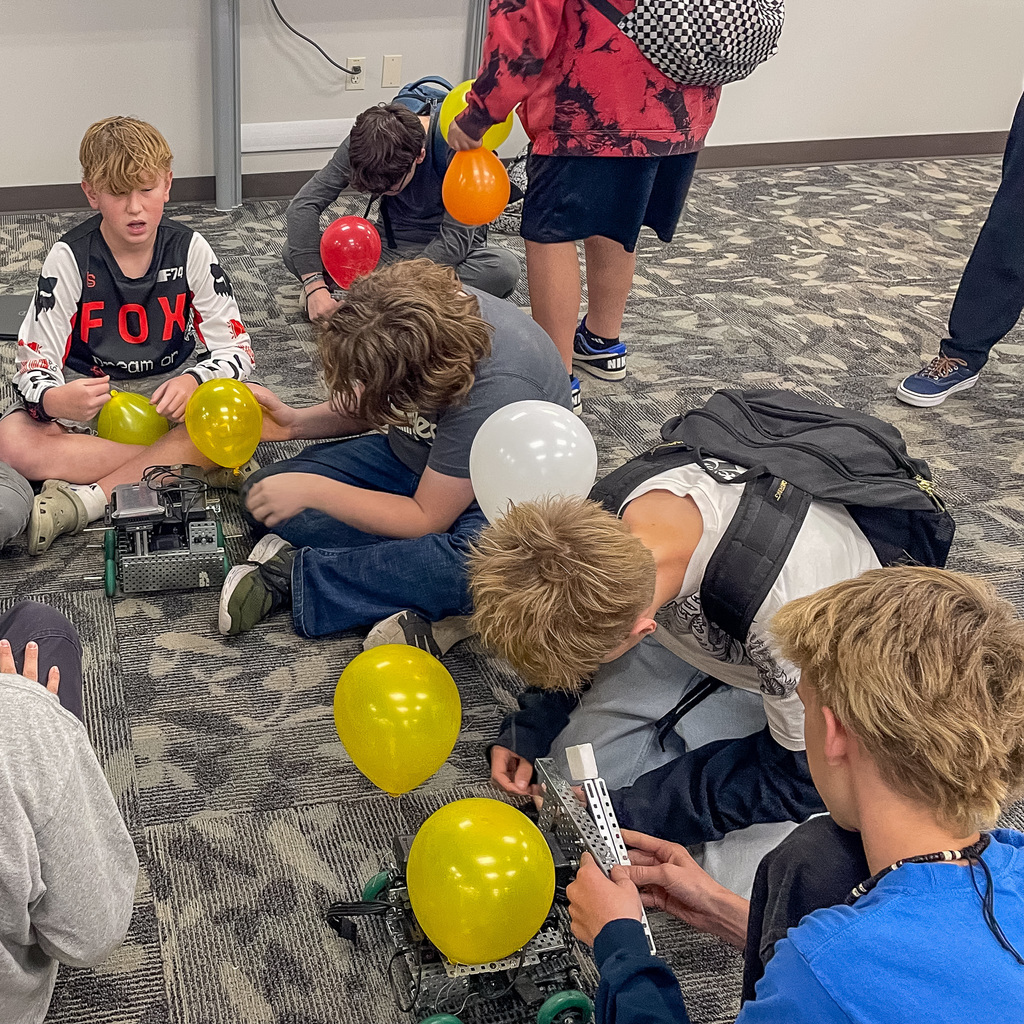 Junior high robotics mario kart competitors