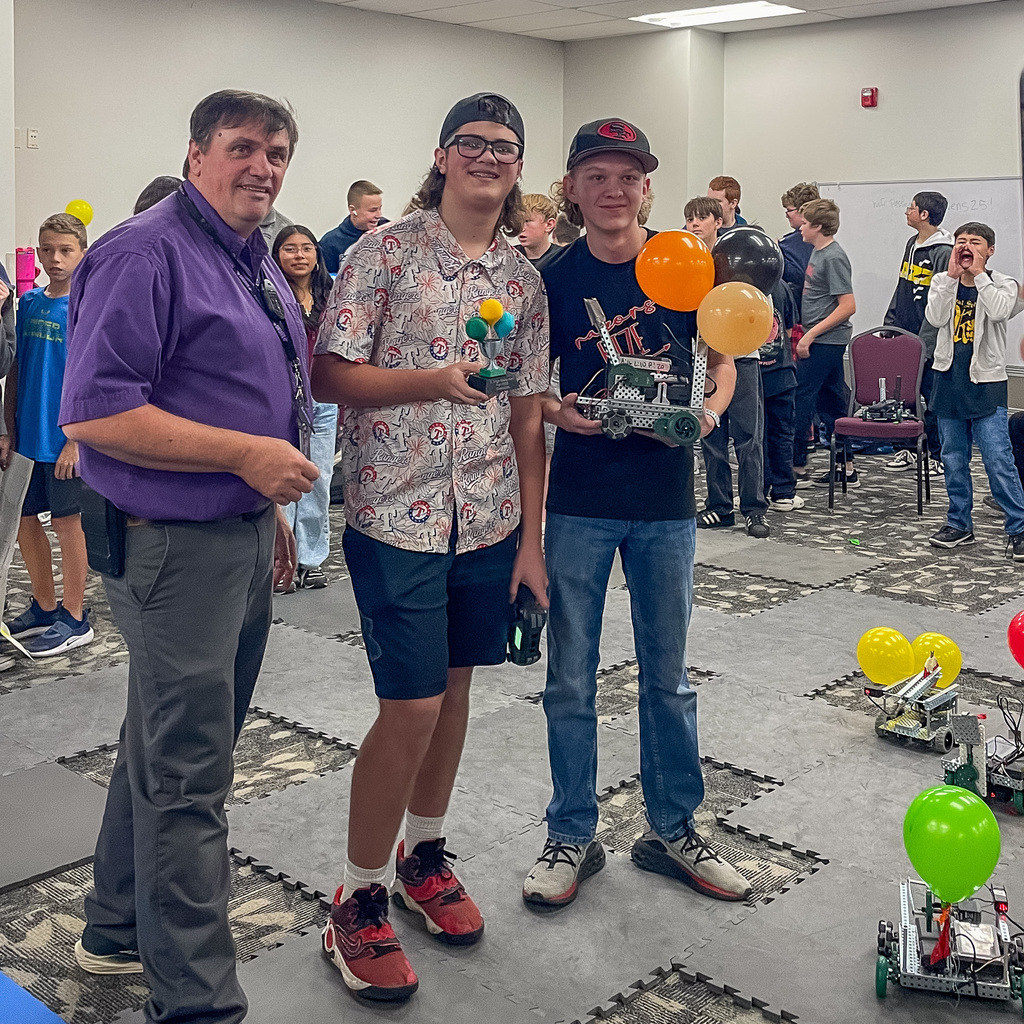Junior high robotics mario kart competitors