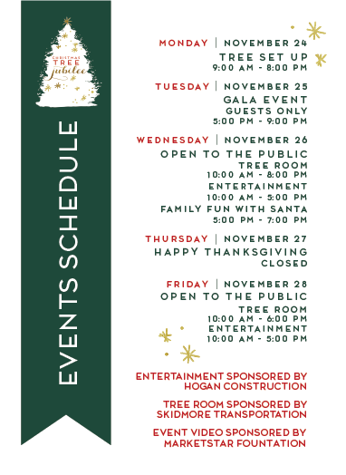 Christmas Tree Jubilee.  Nov 24th-28th.  at the Peery Egyptian Theatre