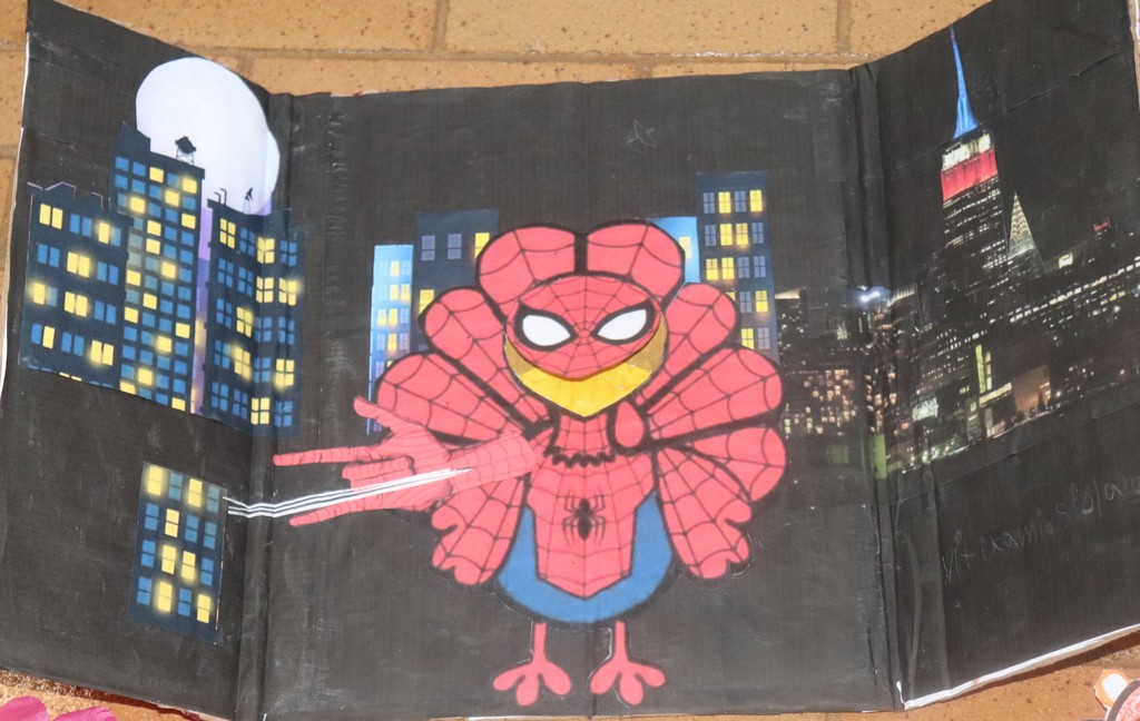 Students celebrating Thanksgiving