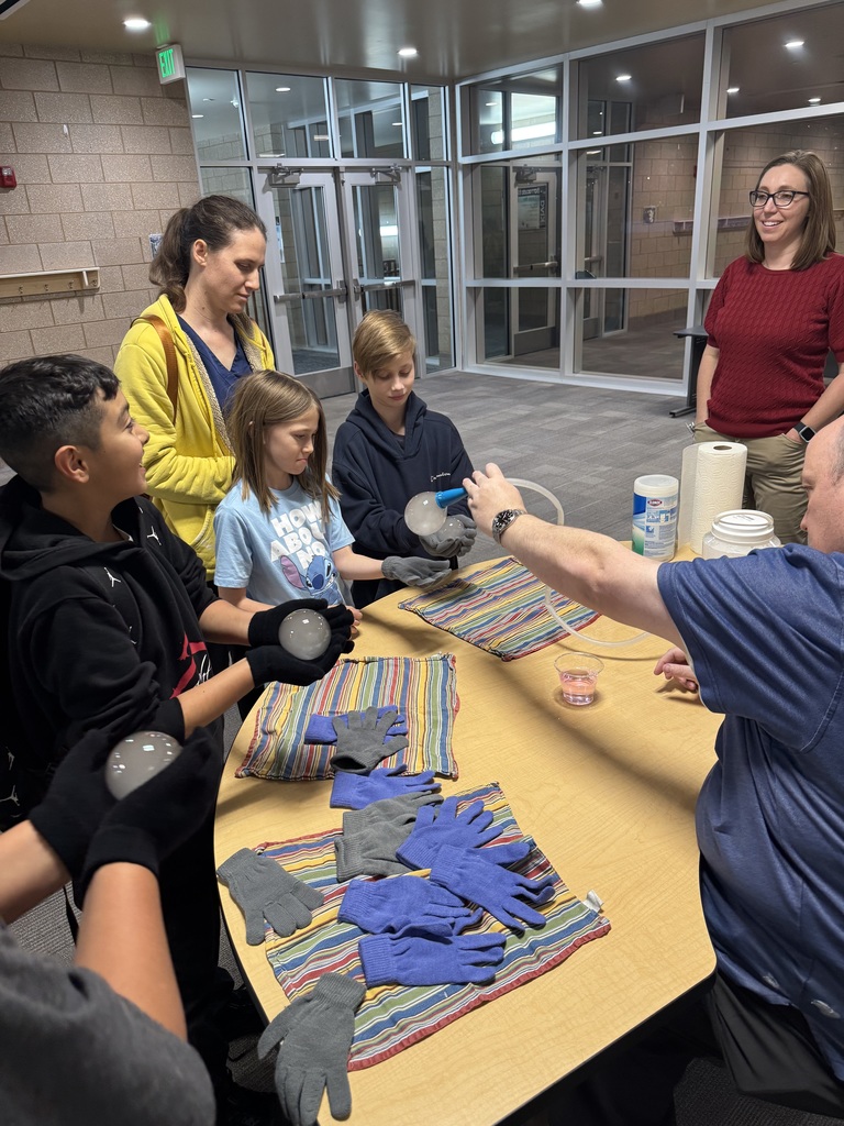 Science experiments with the 6th grade teachers.