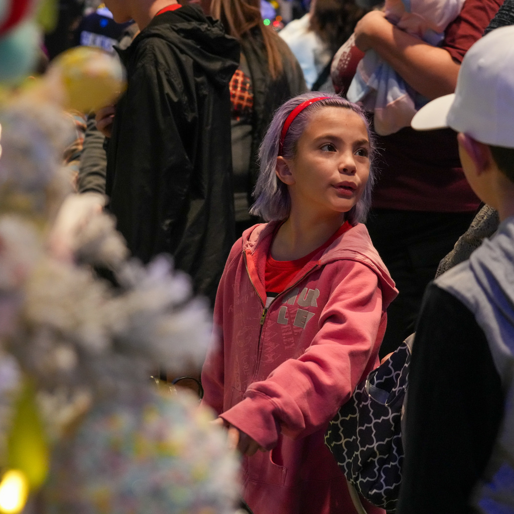 Christmas tree jubilee visitors