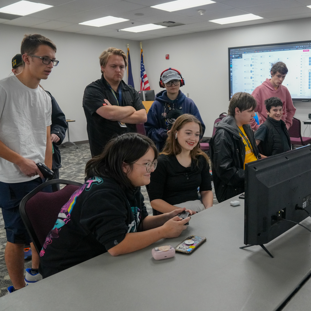 E-sports competitors playing games