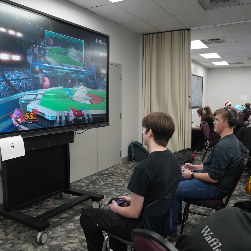 E-sports competitors playing games