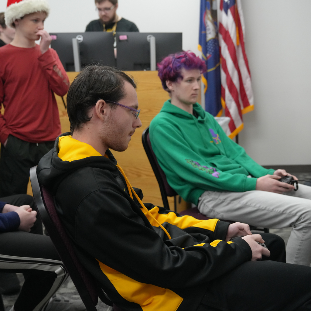 E-sports competitors playing games