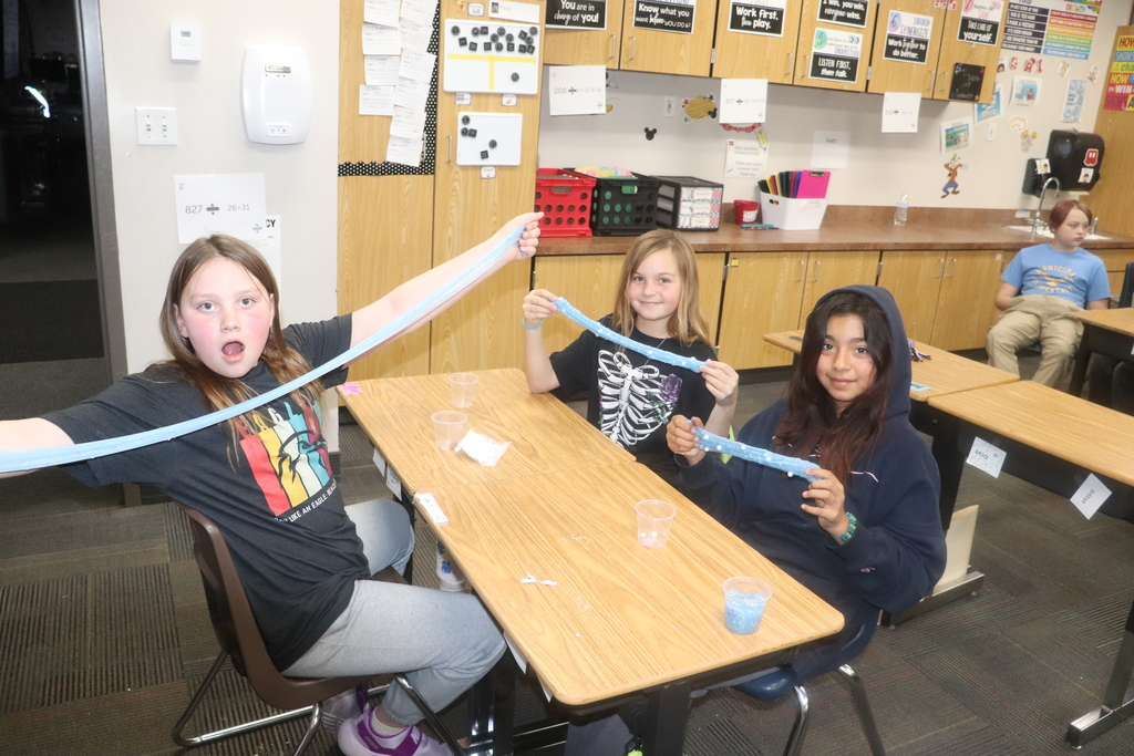 5th grade learning about the science of slime