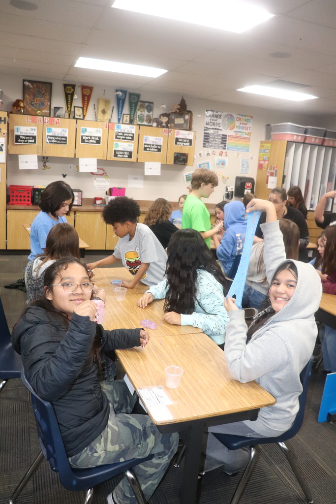 5th grade learning about the science of slime