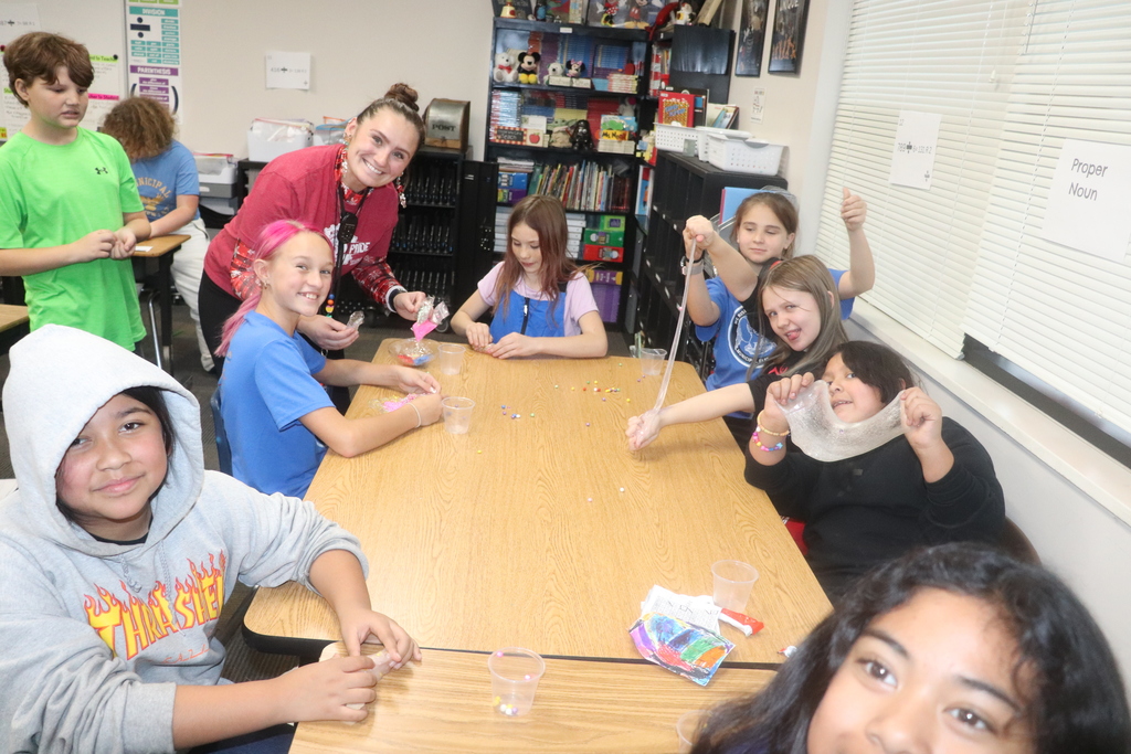5th grade learning about the science of slime