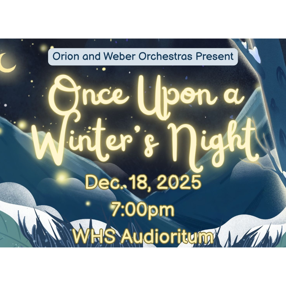 Join us for a joint Orion and Weber Orchestra concert on Thursday, 12/18 at 7pm.