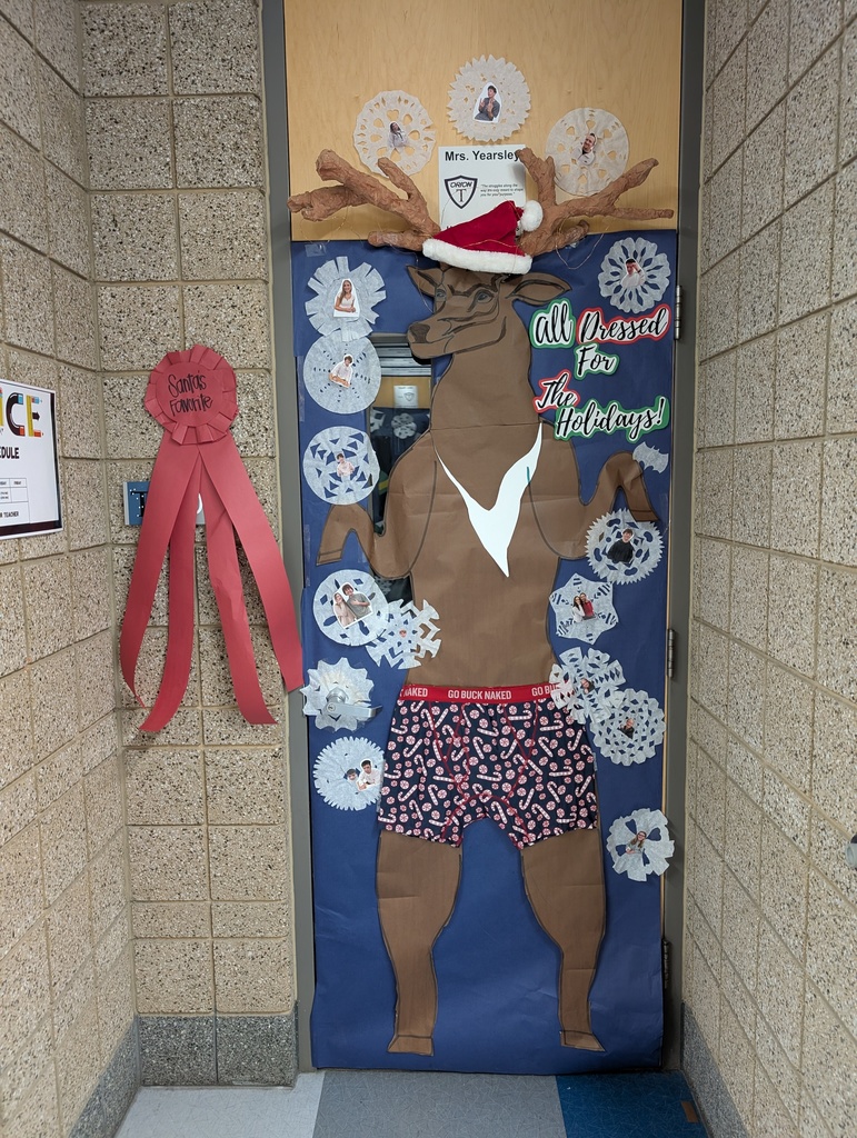 Santa's Favorite: Mrs. Yearsley  Most Festive: Mrs. Mecham Most Creative: Mrs. Harris Most Interactive: Ms. Shinney Most Orion Spirit: Mrs. Simpkinson/Mr. Stuart/Mr. Schunck