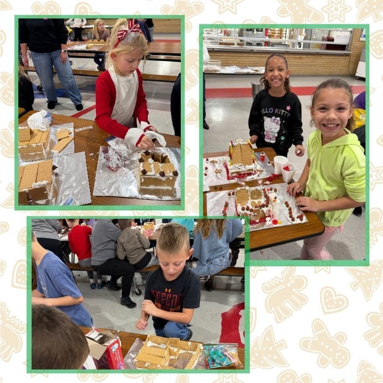 students making houses