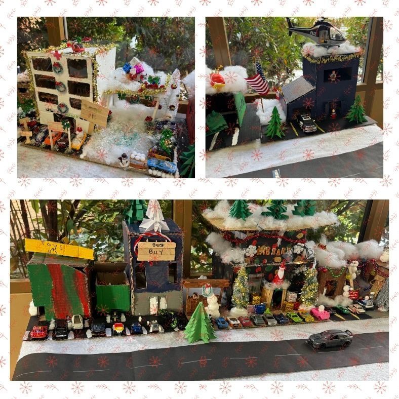 student's christmas village