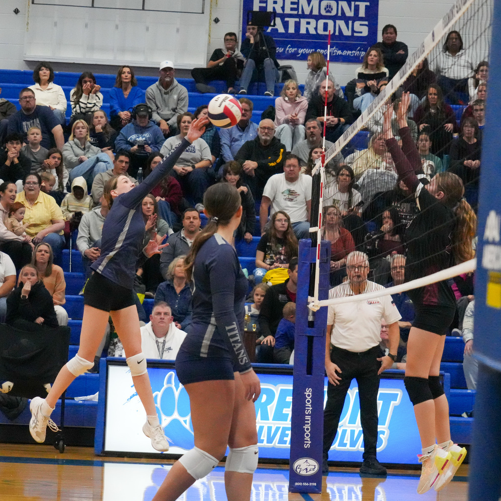 Junior high girls volleyball players.