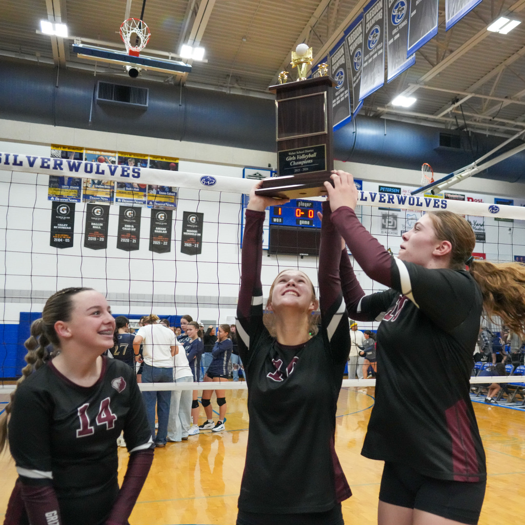 Junior high girls volleyball players.