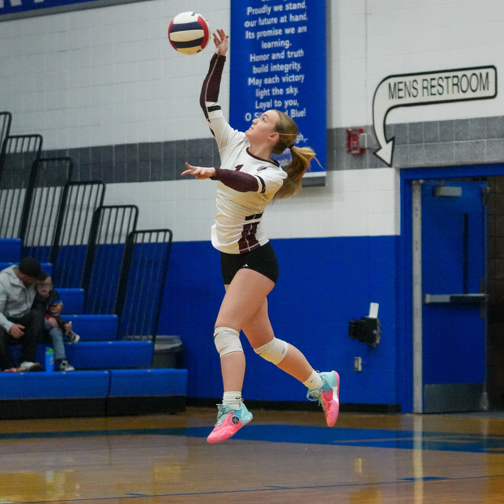 Junior high girls volleyball players.