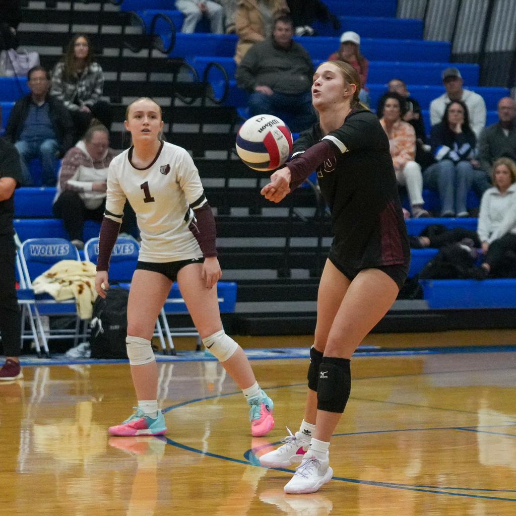 Junior high girls volleyball players.