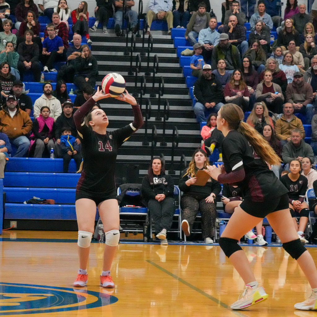 Junior high girls volleyball players.