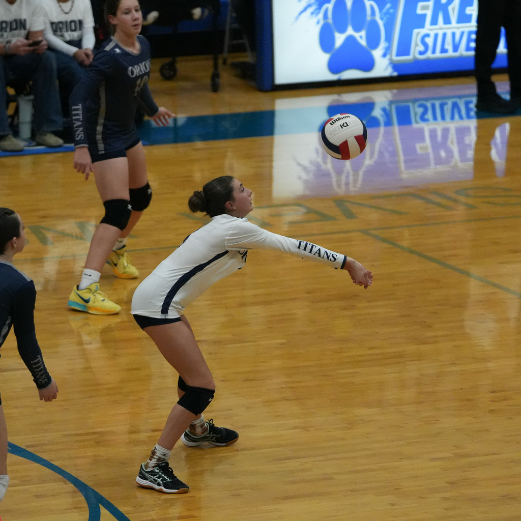 Junior high girls volleyball players.