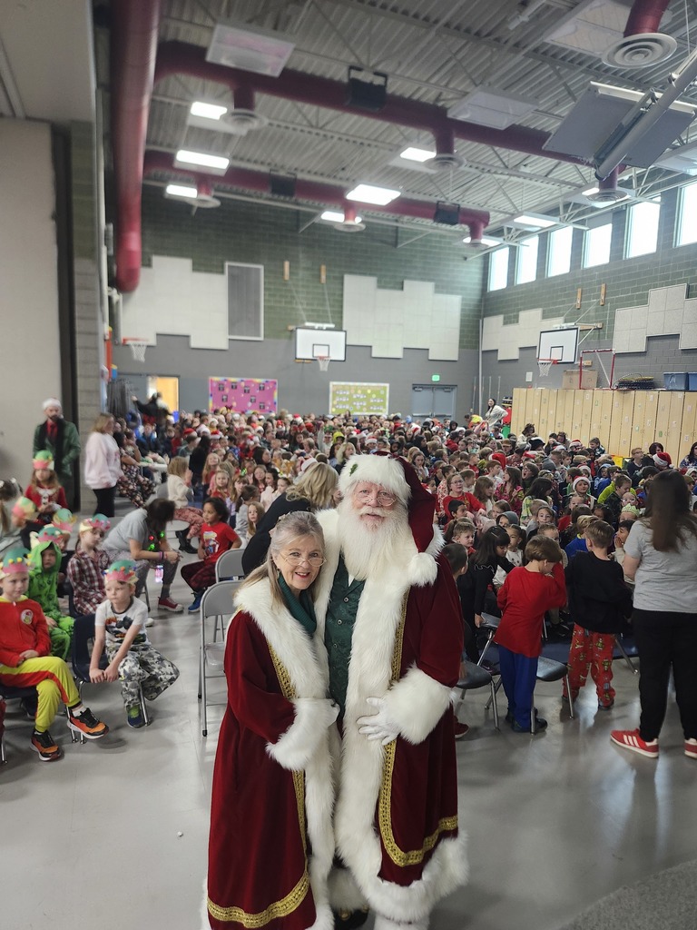 Santa Claus and Mrs. Claus came to visit Freedom Elementary in our Assembly