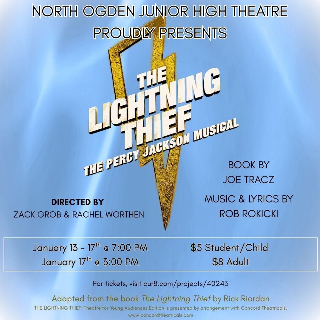 flyer for lightning thief play 