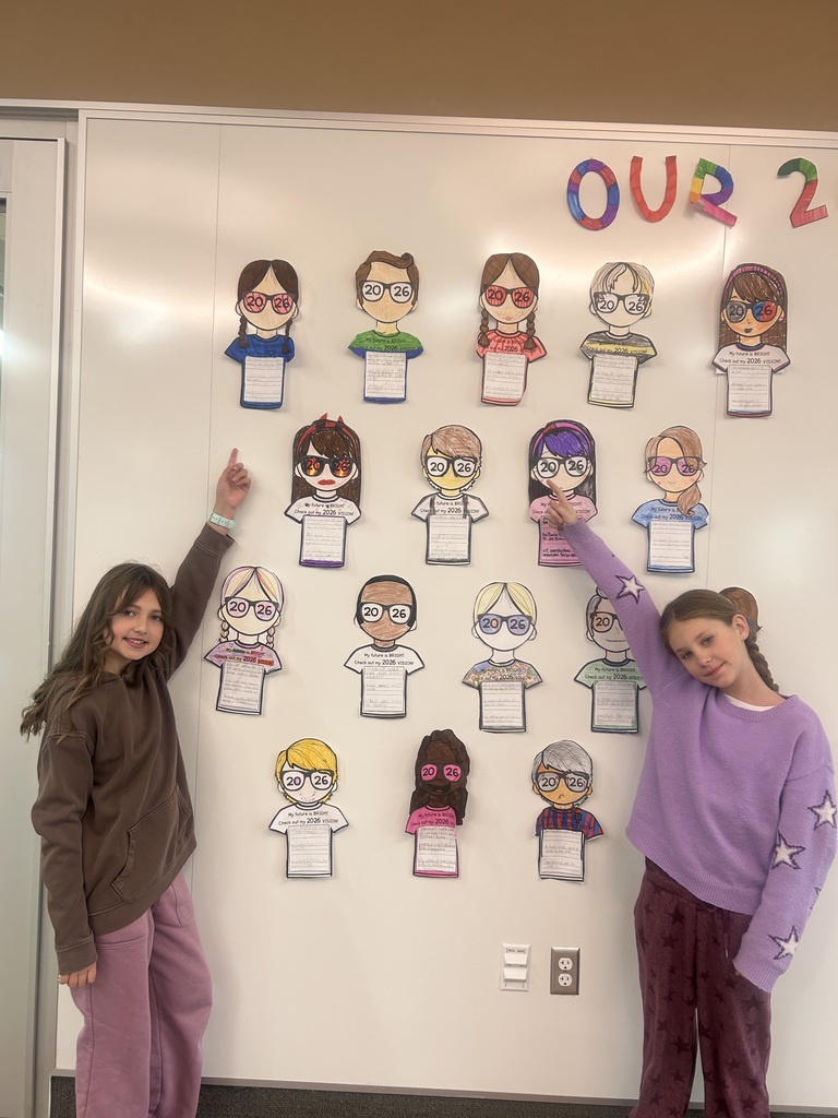 students pointing to their new 2026 goals