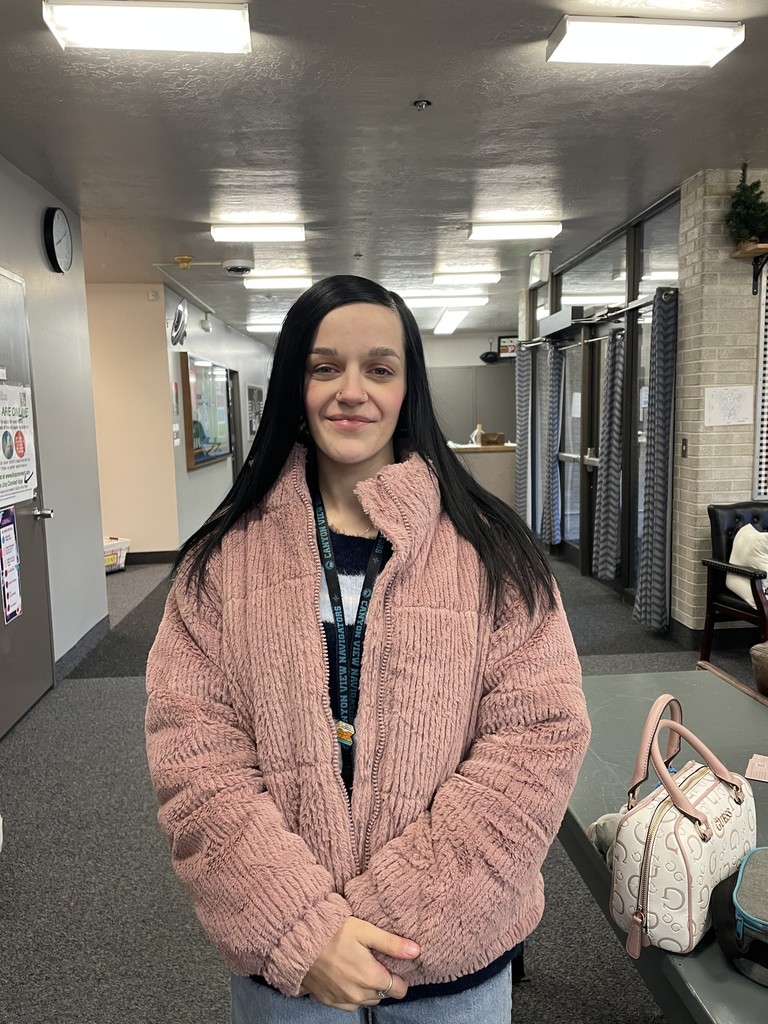 Ciara starting her day in the office.