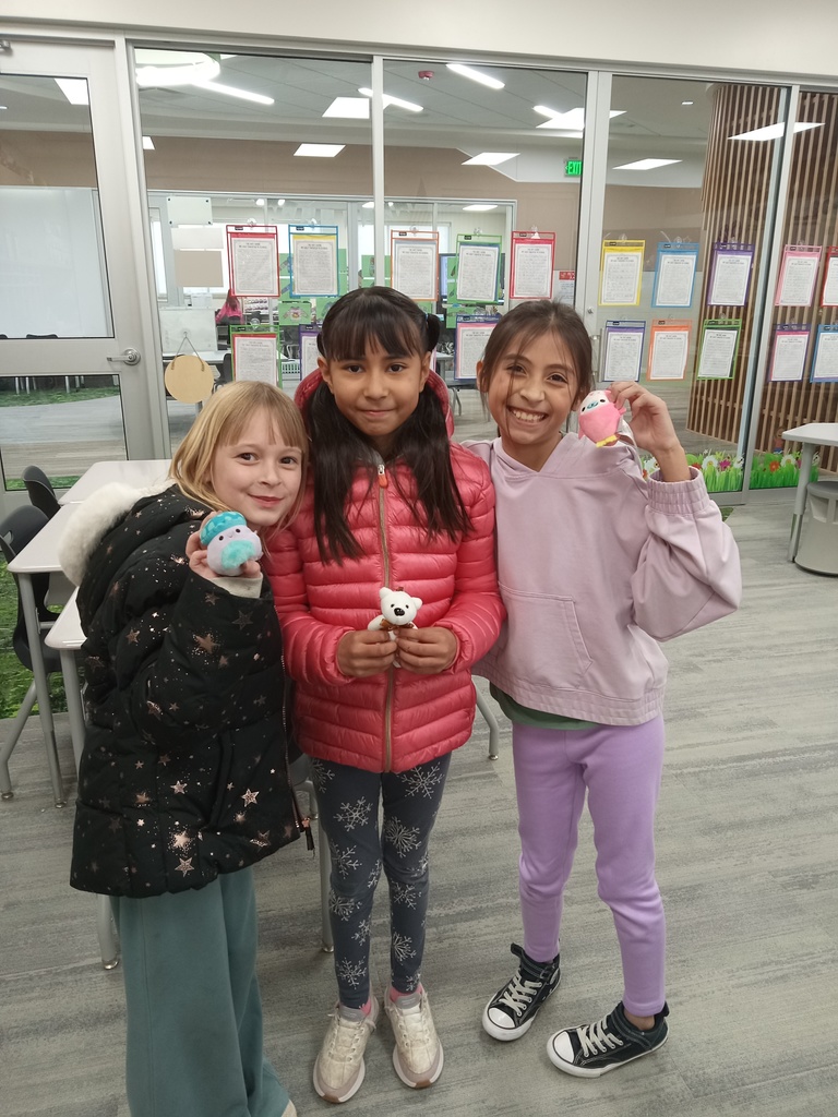 3rd grade students showing the toys that they brought for their incentive party.