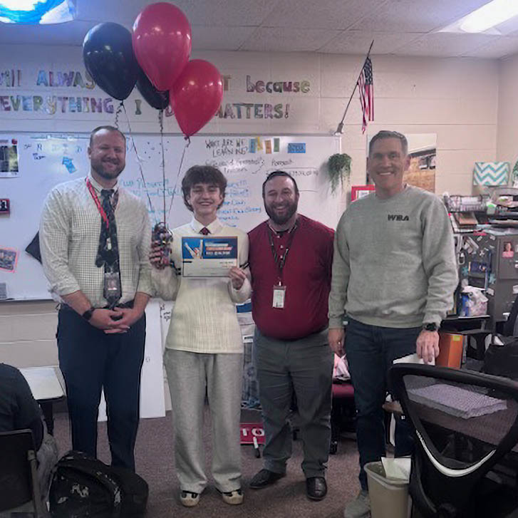 MOS National award presentation to student.