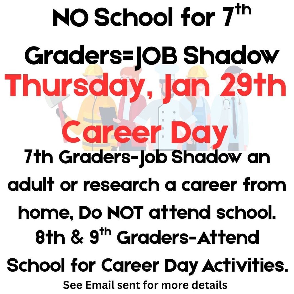 Career Day Thursday Jan 29th