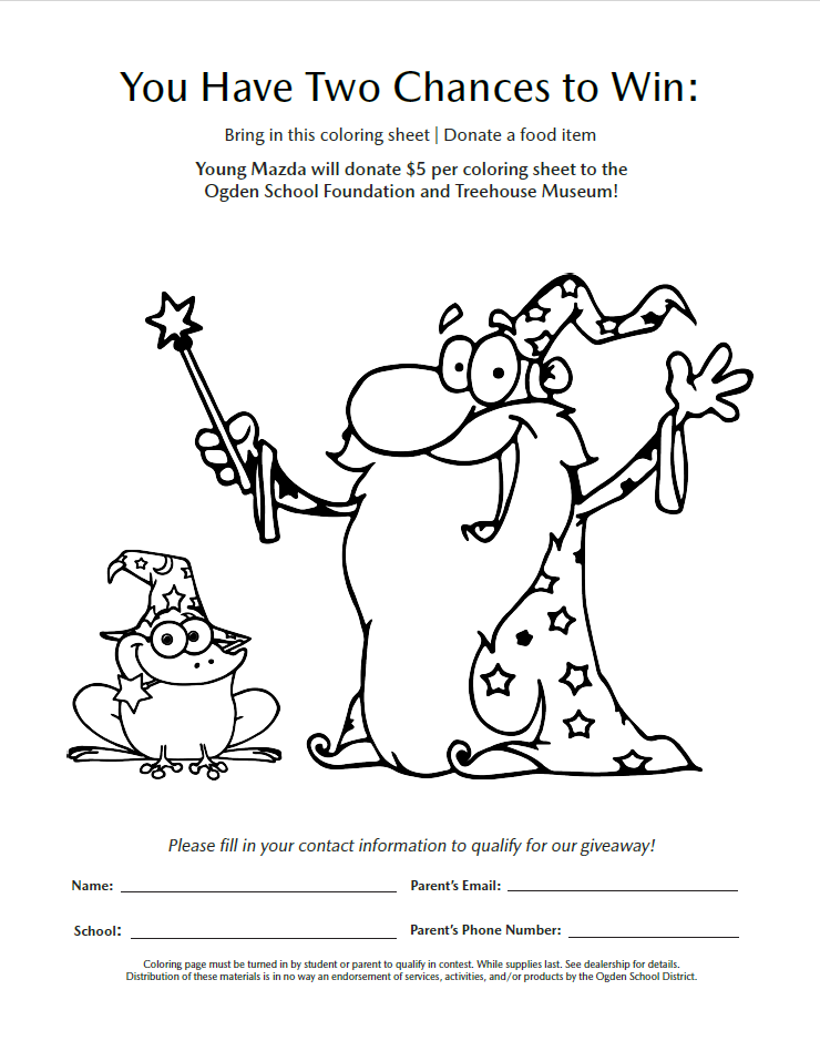 Cast-A-Spell on Hunger Event Coloring Page