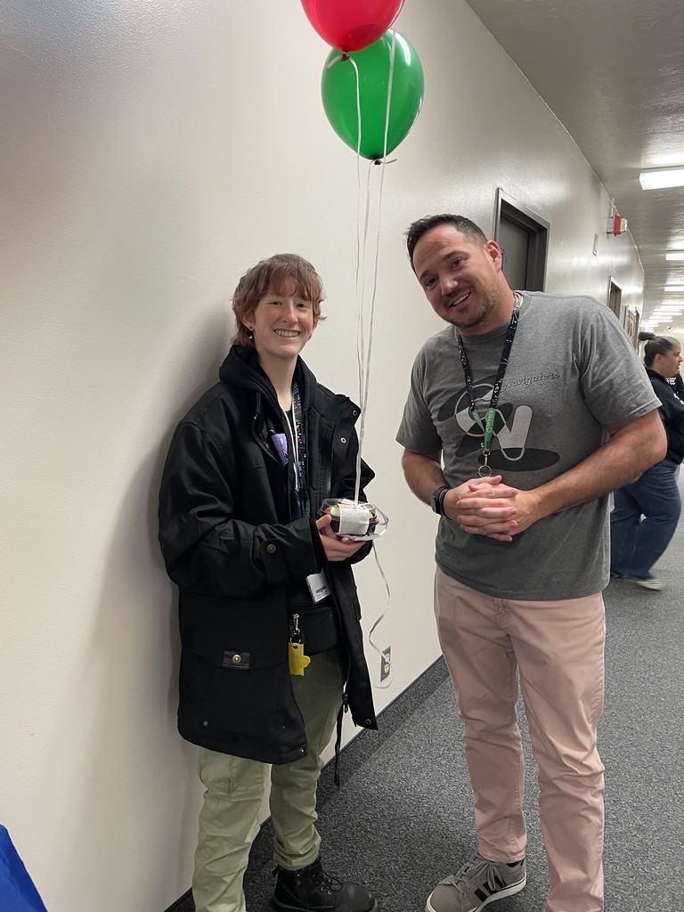 Octavius with a PBIS team member