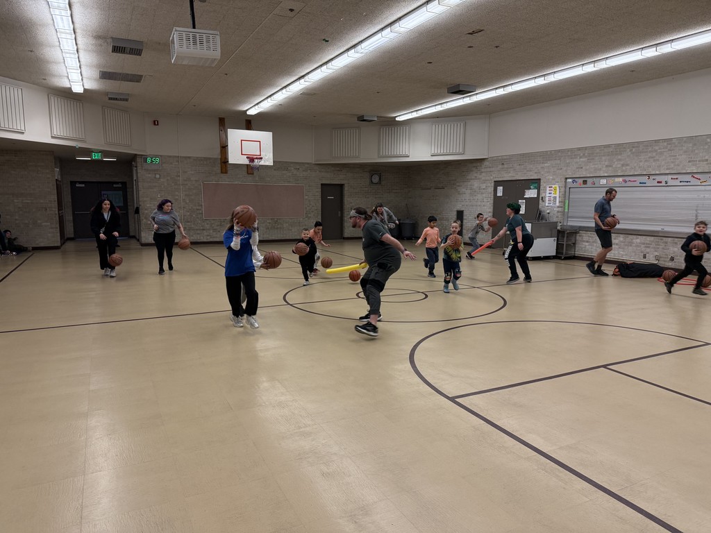 APE exercising our elementary students in the gym.