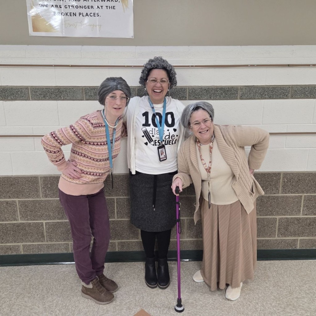 Miss Dunn, Mrs. Judd,  and Mrs. Stoker's dressed like old people.