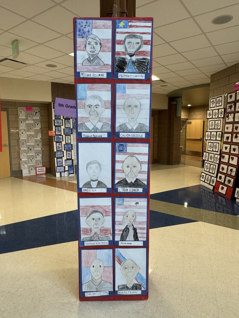 5th grade president portraits 