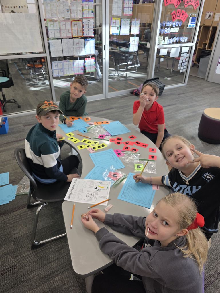 Kids learning in classroom