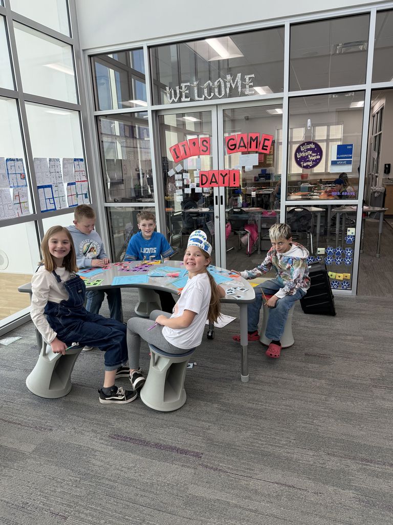 Kids learning in classroom