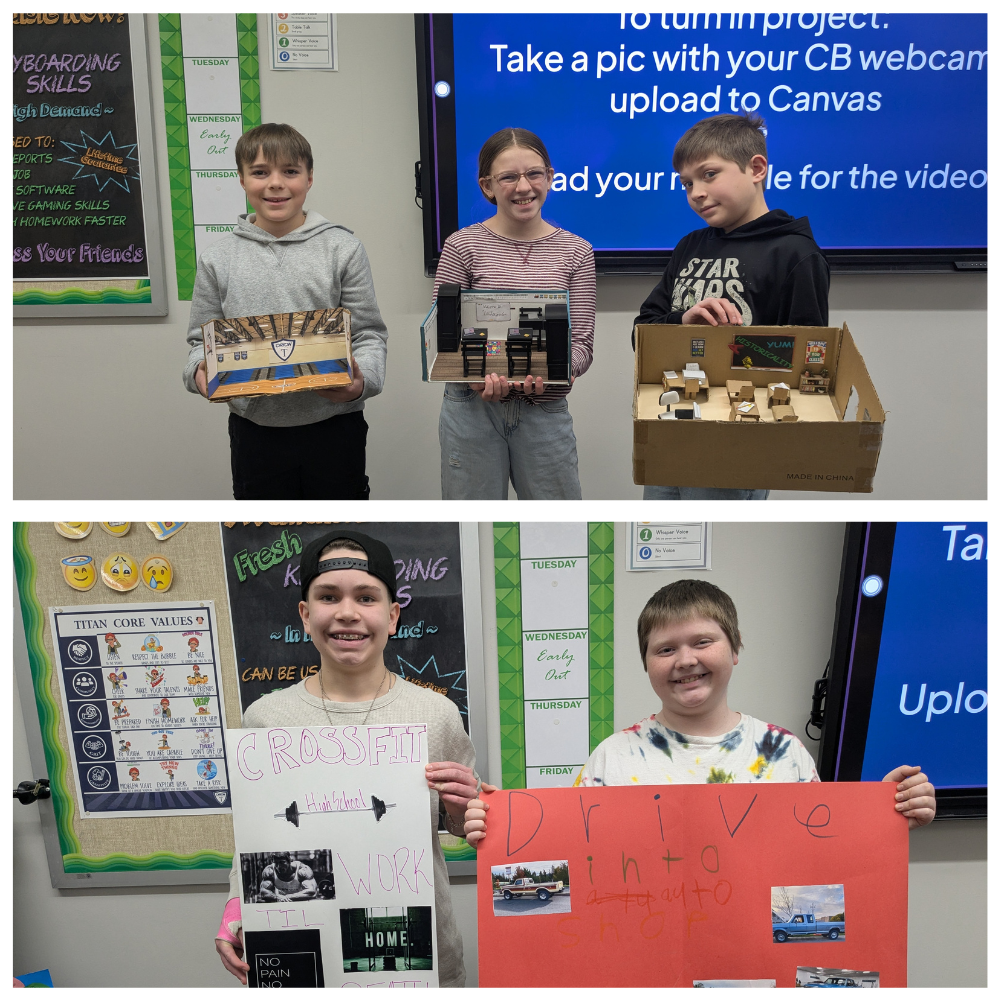 Mrs. Lee's CCA Class learned about the Education & Training Pathway! They designed Bulletin Boards and Dioramas of future classrooms.