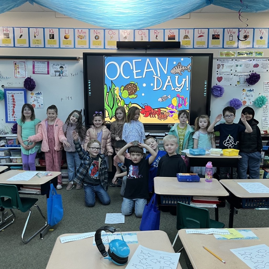 Mrs. Stoker's class infringement of the ocean Day banner