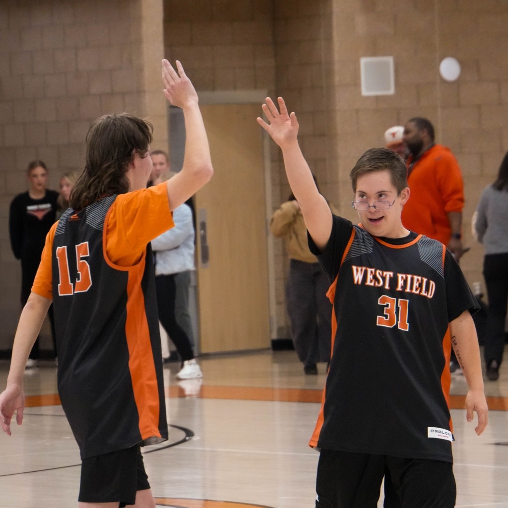 West Field unified basketball players and fans